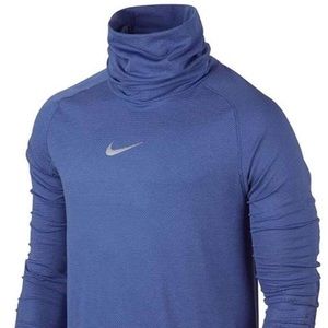 Men’s S Nike Aeroreact Long Sleeve Cowl in Blue